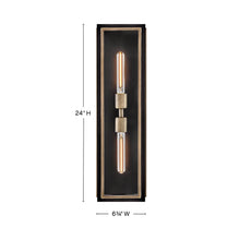 Load image into Gallery viewer, Shaw Outdoor Wall Light - line drawing.
