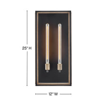 Load image into Gallery viewer, Shaw Outdoor Wall Light - line drawing.
