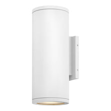 Load image into Gallery viewer, Silo Outdoor Up/Down Wall Light in Textured White (Large).
