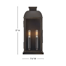 Load image into Gallery viewer, Tiverton Outdoor Wall Light - line drawing.
