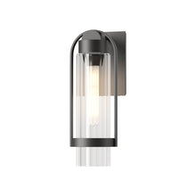 Load image into Gallery viewer, Alcove Outdoor Wall Light in Coastal Black/Clear Glass (Small).
