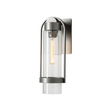 Load image into Gallery viewer, Alcove Outdoor Wall Light in Coastal Burnished Steel/Clear Glass (Small).
