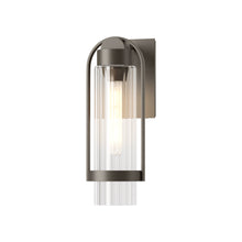 Load image into Gallery viewer, Alcove Outdoor Wall Light in Coastal Dark Smoke/Clear Glass (Small).
