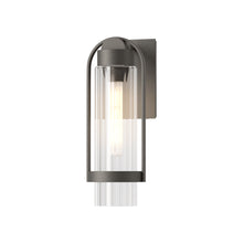 Load image into Gallery viewer, Alcove Outdoor Wall Light in Natural Iron/Clear Glass (Small).
