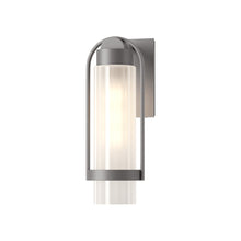 Load image into Gallery viewer, Alcove Outdoor Wall Light in Coastal Burnished Steel/Frosted Glass (Small).
