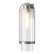 Load image into Gallery viewer, Alcove Outdoor Wall Light in Coastal Burnished Steel/Clear Glass (Large).
