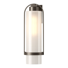 Load image into Gallery viewer, Alcove Outdoor Wall Light in Coastal Dark Smoke/Frosted Glass (Large).
