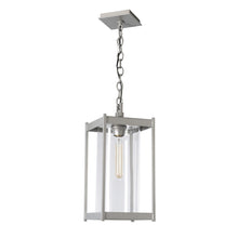 Load image into Gallery viewer, Cela Outdoor Lantern in Coastal Burnished Steel (Clear Glass/Medium).
