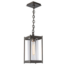 Load image into Gallery viewer, Cela Outdoor Lantern in Coastal Burnished Steel (Clear Glass/Large).
