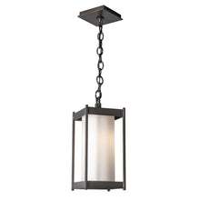 Load image into Gallery viewer, Cela Outdoor Lantern in Coastal Dark Smoke (Clear Glass/Large).
