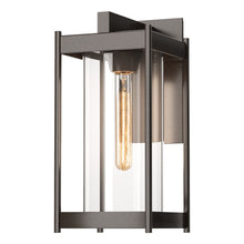 Load image into Gallery viewer, Cela Outdoor Wall Light in Coastal Bronze (Clear Glass/Medium).
