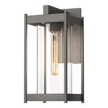Load image into Gallery viewer, Cela Outdoor Wall Light in Natural Iron (Clear Glass/Medium).
