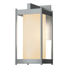 Load image into Gallery viewer, Cela Outdoor Wall Light in Coastal Burnished Steel (Opal Glass/Medium).
