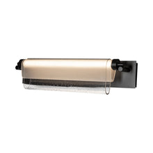 Load image into Gallery viewer, Draped LED Bath Bar Light in Black.
