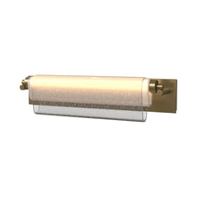 Load image into Gallery viewer, Draped LED Bath Bar Light in Modern Brass.
