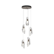 Load image into Gallery viewer, Luma Round Multi Light Pendant Light in Bronze (Standard/5-Light).
