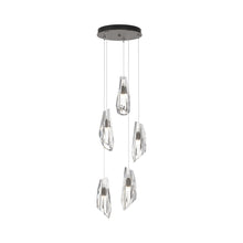 Load image into Gallery viewer, Luma Round Multi Light Pendant Light in Dark Smoke (Standard/5-Light).
