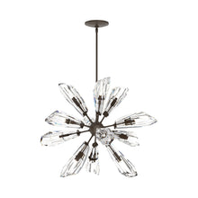Load image into Gallery viewer, Luma Starburst Pendant Light in Bronze.
