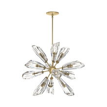 Load image into Gallery viewer, Luma Starburst Pendant Light in Modern Brass.
