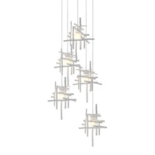 Load image into Gallery viewer, Tura Multi Light Pendant Light in White/Frosted Glass (Long/5-Light).
