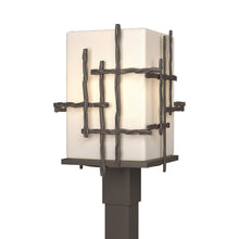 Load image into Gallery viewer, Tura Outdoor Post Light in Coastal Dark Smoke (Clear Glass).
