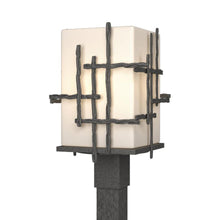 Load image into Gallery viewer, Tura Outdoor Post Light in Natural Iron (Clear Glass).
