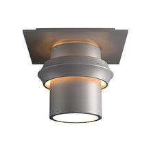 Load image into Gallery viewer, Twilight Outdoor Semi-Flush Mount Ceiling Light in Small/Incandescent/Coastal Burnished Steel.
