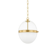 Load image into Gallery viewer, Donnell Pendant Light in Aged Brass (Small).
