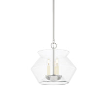 Load image into Gallery viewer, Edmonton Pendant Light in Polished Nickel (3-Light).
