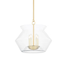 Load image into Gallery viewer, Edmonton Pendant Light in Aged Brass (5-Light).
