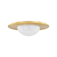 Load image into Gallery viewer, Geraldton LED Flush Mount Ceiling Light in Aged Brass (Small).
