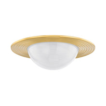 Load image into Gallery viewer, Geraldton LED Flush Mount Ceiling Light in Aged Brass (Large).
