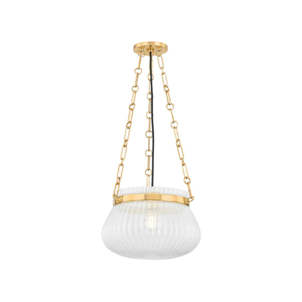 Granby Pendant Light in Aged Brass (Small).