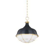 Load image into Gallery viewer, Holkham Pendant Light in Darkest Blue.
