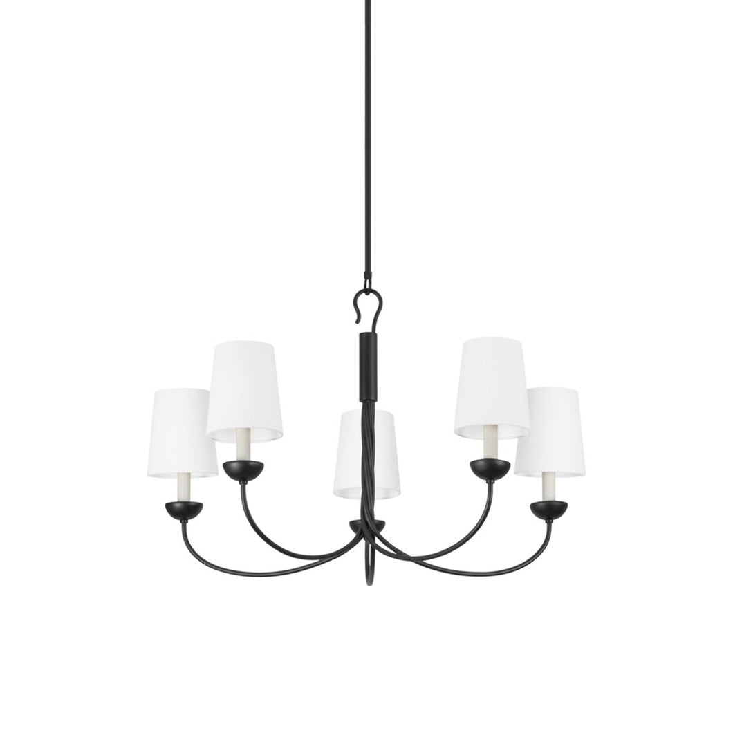 Montpelier Chandelier in Aged Iron (5-Light).