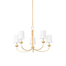 Load image into Gallery viewer, Montpelier Chandelier in Vintage Gold Leaf (5-Light).
