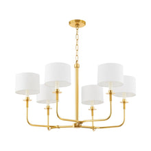 Load image into Gallery viewer, Paramus Chandelier in Aged Brass (6-Light).
