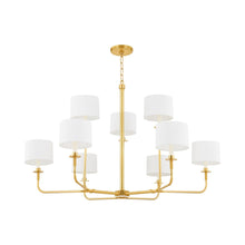 Load image into Gallery viewer, Paramus Chandelier in Aged Brass (8-Light).
