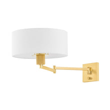 Load image into Gallery viewer, Sammy Wall Light in Aged Brass.
