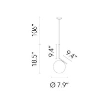 Load image into Gallery viewer, IC Light Pendant Light - line drawing.
