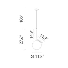 Load image into Gallery viewer, IC Light Pendant Light - line drawing.
