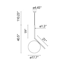 Load image into Gallery viewer, IC Light Pendant Light - line drawing.
