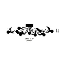 Load image into Gallery viewer, Birdie&#39;s Nest Flush Mount Ceiling Light - line drawing.
