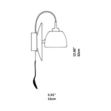 Load image into Gallery viewer, Light Au Lait Wall Light - line drawing.
