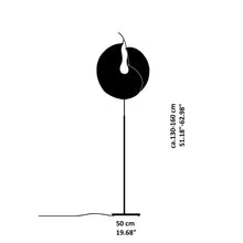Load image into Gallery viewer, Yoruba Rose LED Floor Lamp - line drawing.
