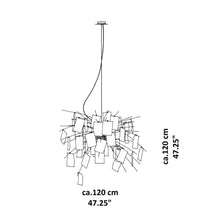 Load image into Gallery viewer, Zettel&#39;z Pendant Light - line drawing.
