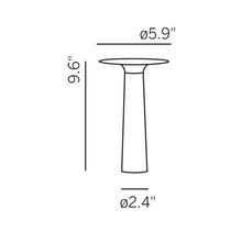 Load image into Gallery viewer, Lix Outdoor LED Portable Table Lamp - line drawing.
