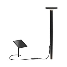Load image into Gallery viewer, Lix Spike Outdoor LED Solar Bollard in Deep Black.
