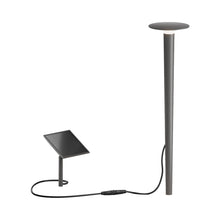 Load image into Gallery viewer, Lix Spike Outdoor LED Solar Bollard in Cool Brown.
