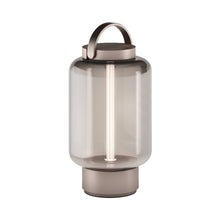 Load image into Gallery viewer, Qu Outdoor LED Portable Table Lamp in Bronze.
